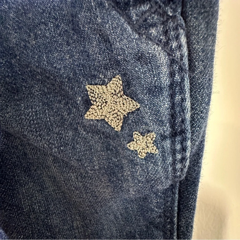 OshKosh Vestbak Buffalo Check Lined Denim Oversalls Embroidered Start Sz 3M